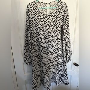 Loft Flounce Heart Print Dress
